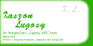 kaszon lugosy business card